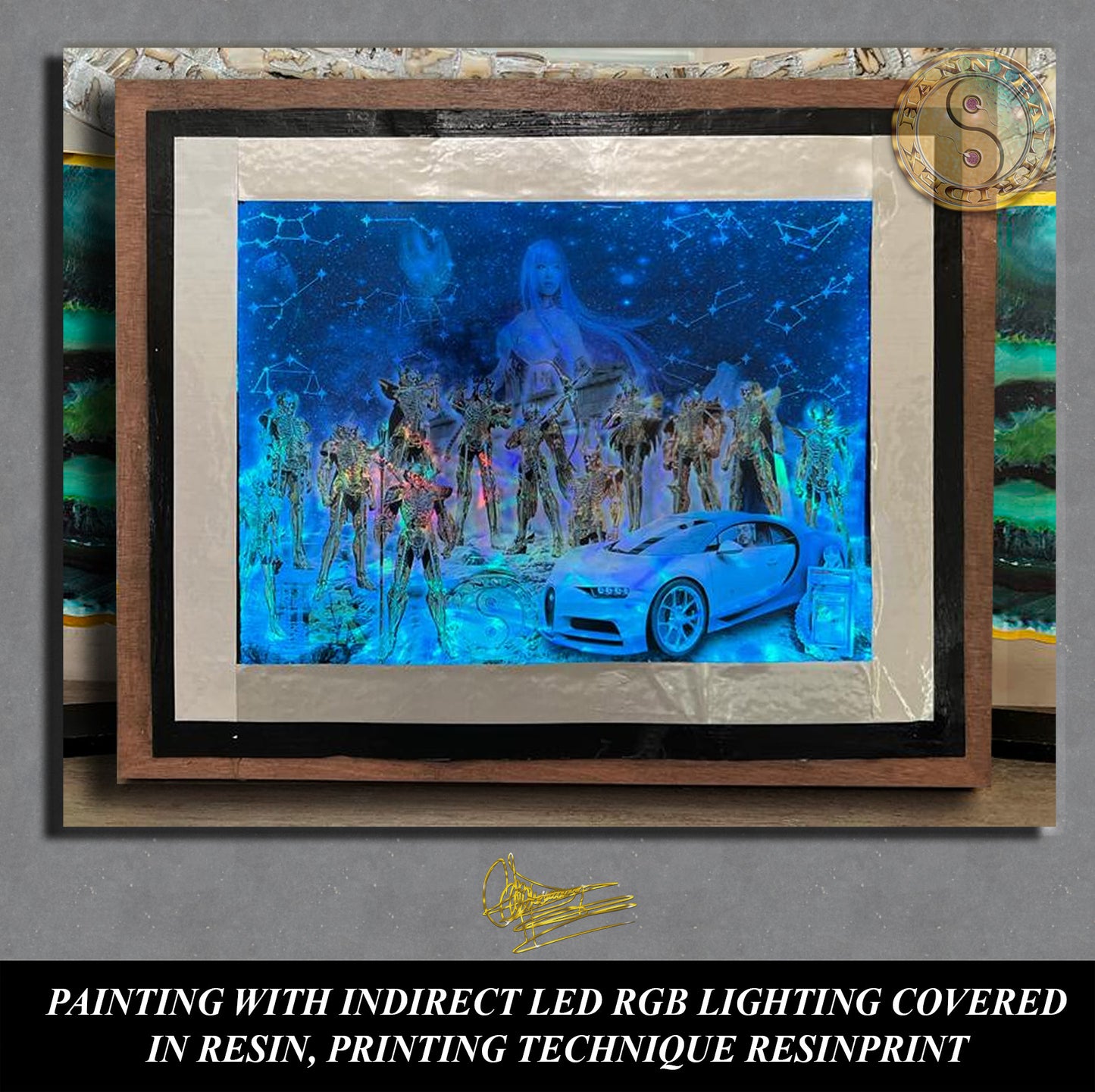 painting with led lighting Wall Ornaments House Accessories For The Modern Home