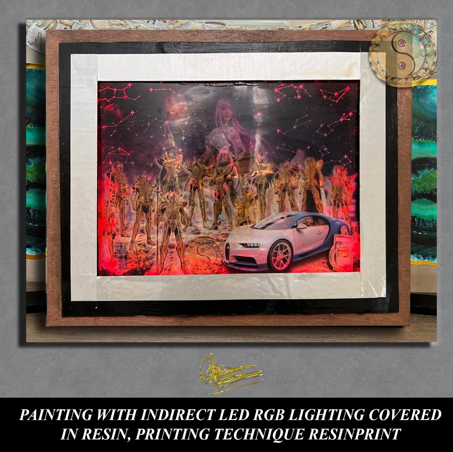 painting with led lighting Wall Ornaments House Accessories For The Modern Home